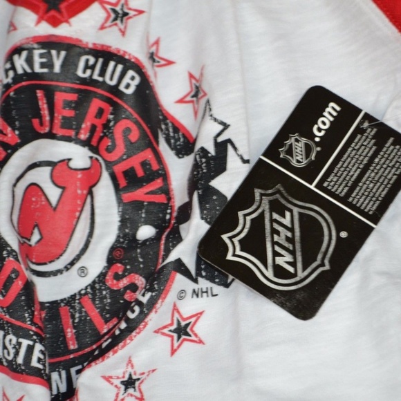 New Jersey Devils V-Neck Raglan T-Shirt - Picture 5 of 5